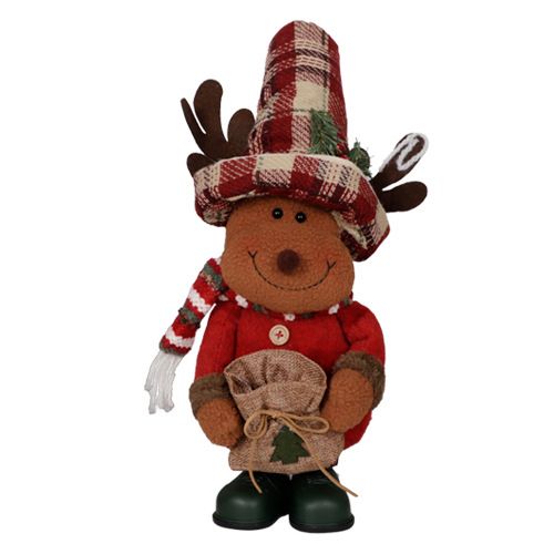 New Linen Apron Standing Doll Santa Claus Home Decoration Christmas Accessories_voghion.com