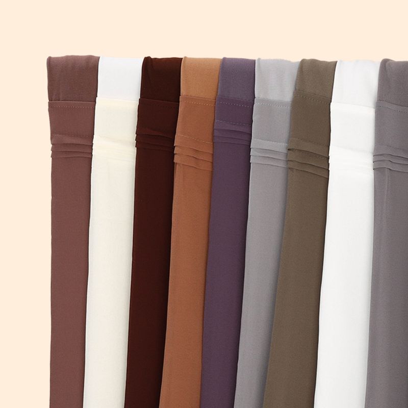 Lenço de cabeça plissado de camada dupla hijab feminino, chiffon de linho cristalino, três cores, chapéu feminino, xale confortável e respirável_voghion.com
