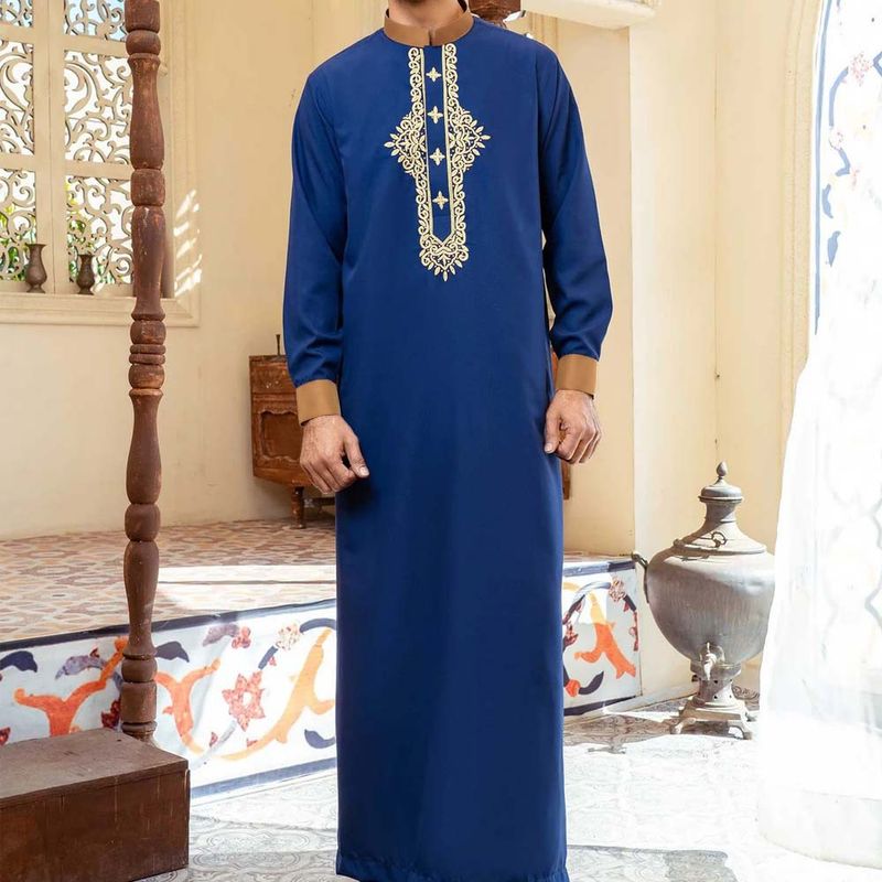 Neie muslimesche laangärmleche gestickte arabesche Robe am ethnesche Stil -12_voghion.com