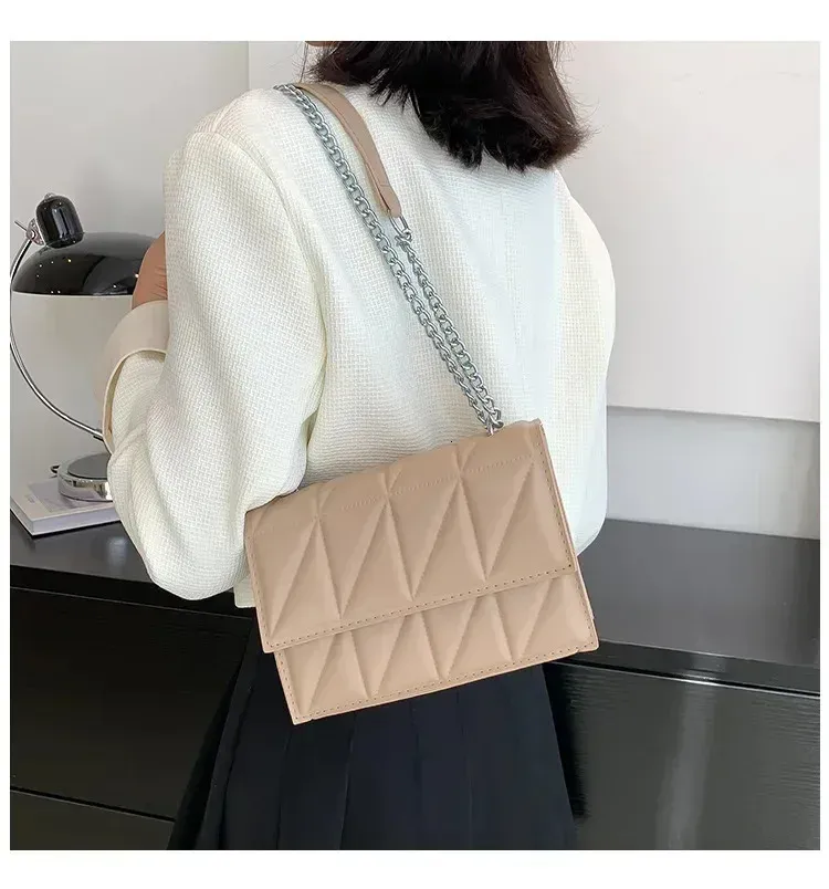 Borse a tracolla per donna alla moda, borsa a tracolla da donna, borsa a mano con manico in pelle PU, tracolla a catena Y250529l_voghion.com