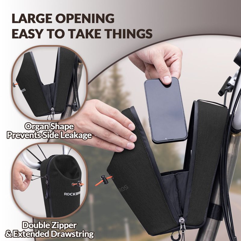 Borsa da manubrio per bicicletta ROCKBROS con portaborraccia da 1,5 l per borracce_voghion.com
