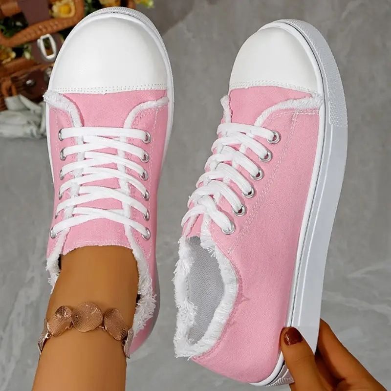 European And American Foreign Trade Large Size Flat Graffiti For Women 2025 New Ethnic Style Lazy Canvas Shoes_voghion.com