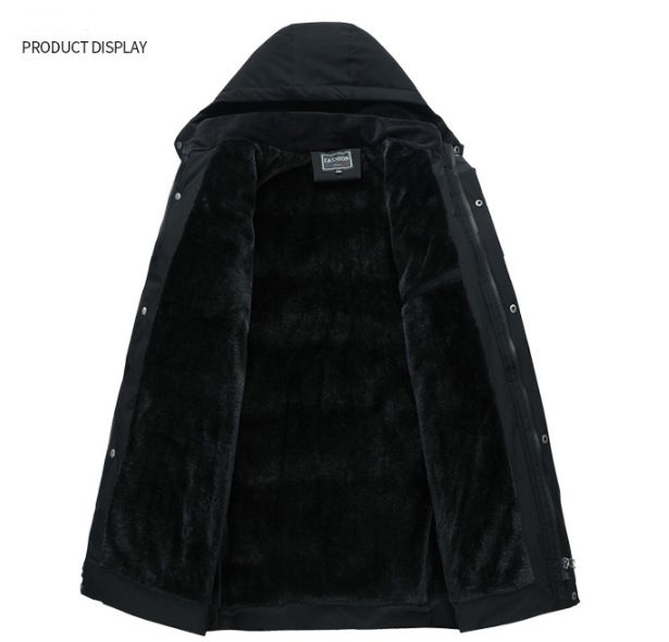 Men's Clothing Winter Men's Cotton Coat Couple Long Thick Warm Hooded Simple Fashion Youth Trend Coat_voghion.com
