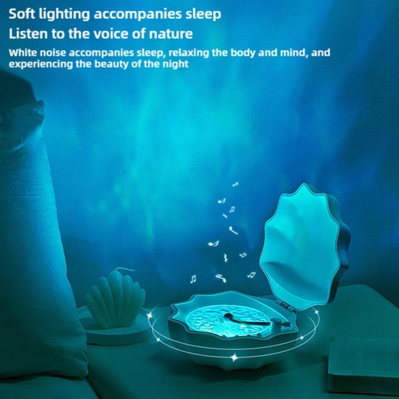 Kreativ Shell Light Kabellos Bluetooth Lautsprecher Héichqualitativ Subwoofer Schlofdekoratiounen Romantesch Kaddo fir_voghion.com
