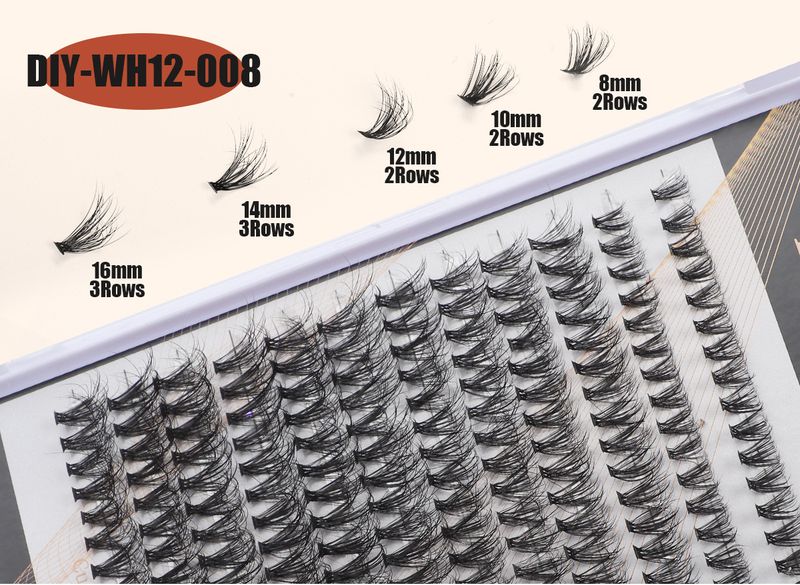 50d Curved False Eyelash Book False Eyelash Thick Hot Melting Hair Segmented 30p40p50p Large Capacity False Eyelash_voghion.com
