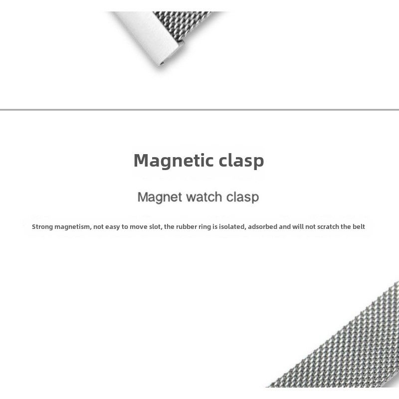 Cinturino sostitutivo milanese Cinturino per iPhone Cinturino magnetico in maglia di acciaio inossidabile Accessori per orologi intelligenti Bracciale_voghion.com