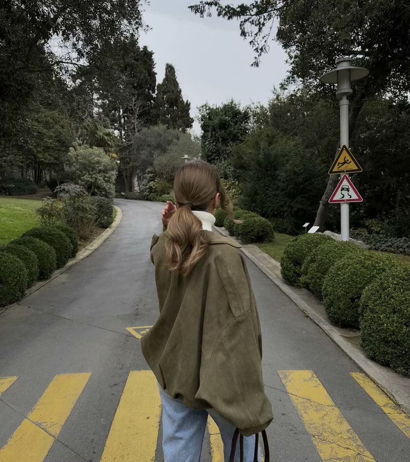 Women's Clothing Fashion Bomber Jacket With Batwing Sleeves - Stylish Zip-Up Casual Top For Spring (Multiple Colors & Sizes)_voghion.com