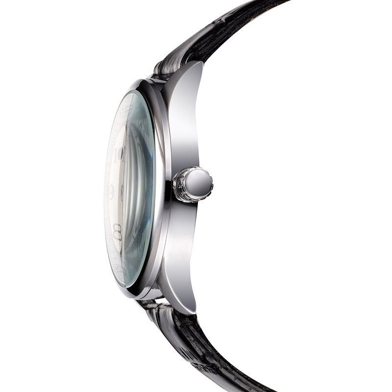 Montre mécanique automatique pour homme avec calendrier, bracelet en cuir et verre minéral – Cadran rond classique pour une tenue décontractée ou formelle._voghion.com
