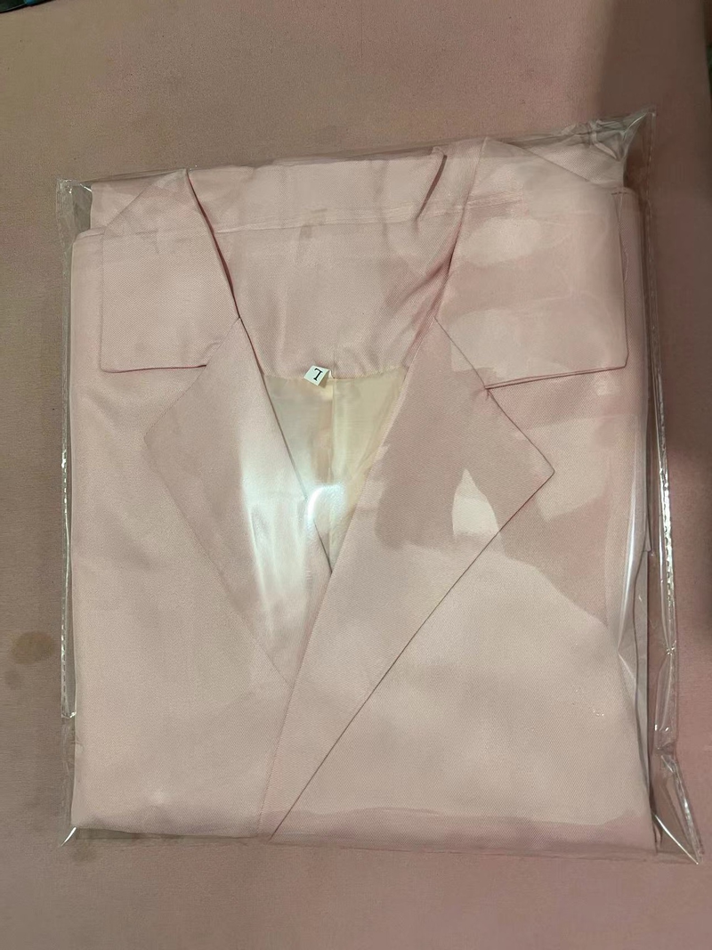 Vår og høst dameklær langermet ensfarget lomme cardigan liten blazer_voghion.com