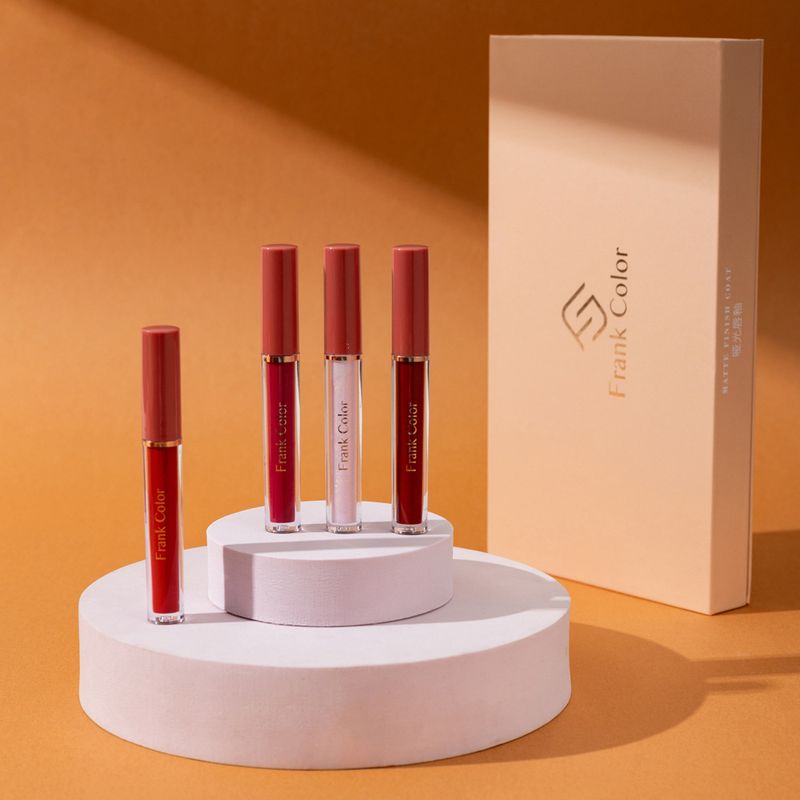 Coffret de 12 rouges à lèvres liquides mats antiadhésifs FrankColor_voghion.com