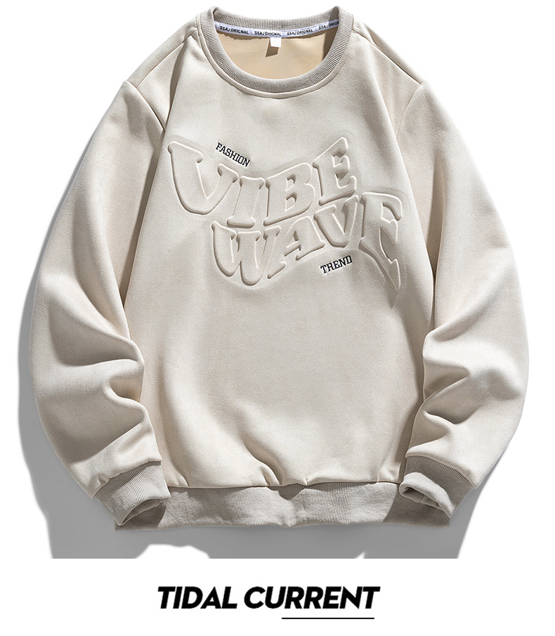 Männer Kleidung Mode Hoodie männer Crewneck Kleidung Bottom Shirt Lose Langarm T-shirt Männer Frühling Und Herbst_voghion.com