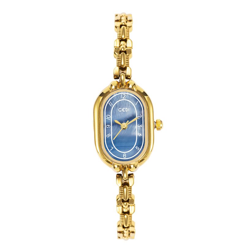 Goldie Oval Niche Style Mother-of-Pearl Bracelet Women's Exquisite Waterproof Alloy Quartz Watch_voghion.com