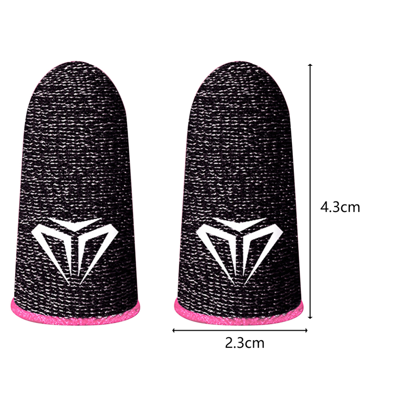 Kunjiuyou 1 Pair S02 Finger Cover Sensitive Breathable Sweat-proof Video Games Touch Screen Fingertip Gloves for PUBG Mobile Game-Red_voghion.com