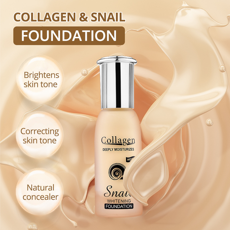 Peimei Flüssiggrundierung SnailCollagen Whitening Concealer Foundation_voghion.com
