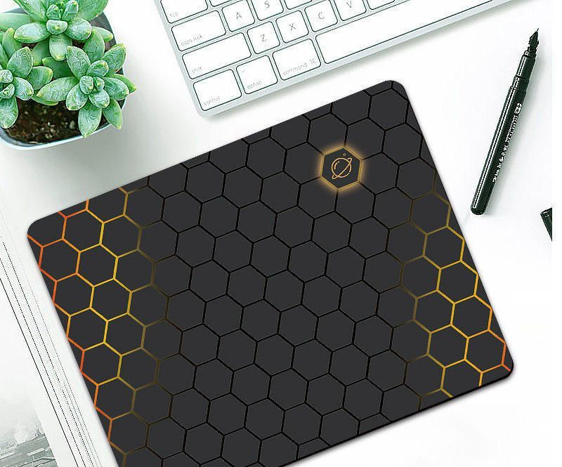 Maus für Männer und Frauen Büro Pure Black Gaming E-Sport Einfache verdickte Computermatte Tastatur Schreibtischunterlage Schmutzabweisend_voghion.com