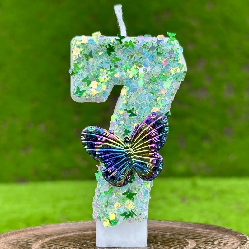 Decorazione creativa per torte digitali, candele di compleanno a forma di farfalla_voghion.com