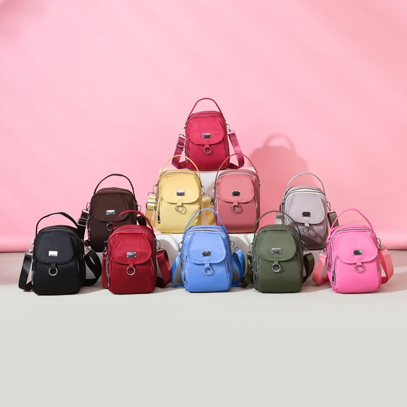 Nova mini bolsa transversal de ombro em tecido oxford fashion requintada pequena quadrada casual versátil_voghion.com