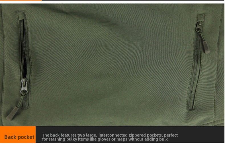 Chaqueta de invierno para hombre Shark Skin Soft Shell con forro polar, cálida, impermeable, cortavientos, para montañismo, esquí y ciclismo._voghion.com