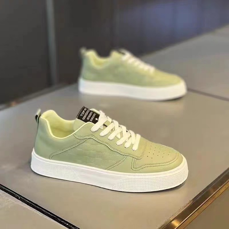 Panda Colored Spring Breathable Live Broadcast, Board Casual Leather Small White Trendy Shoes, Men's Shoes_voghion.com
