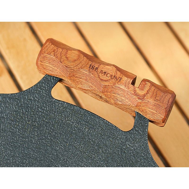 Support de plaque de cuisson multifonctionnel Shabili pour camping en plein air avec poignée en bois, poignée isolante et résistante à la chaleur_voghion.com