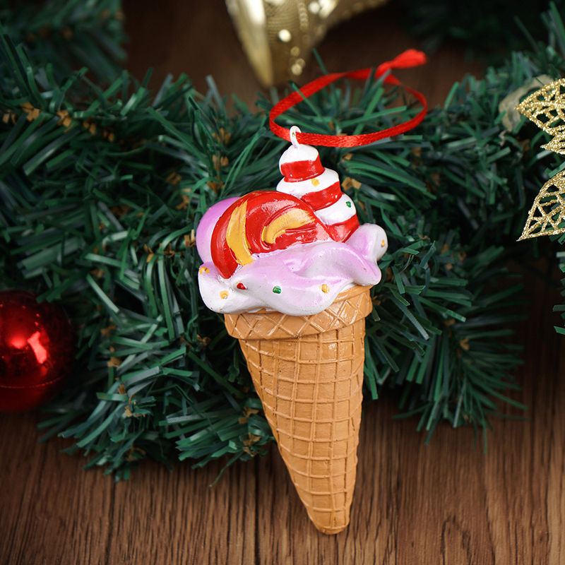 Ice Cream Christmas Tree Ornaments, Home Hanging Decorations With Resin Crafts For Festive Holiday Display_voghion.com