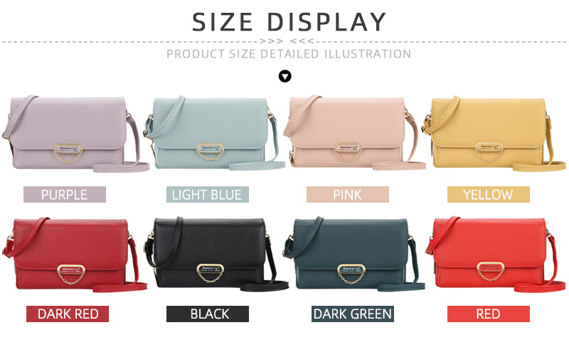baellerry new women's wallet version large-capacity zipper mobile phone bag fashion all-match diagonal bag wholesale_voghion.com