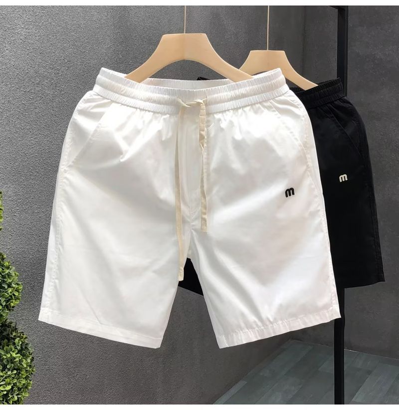 Men's Clothing 2024 Summer New Casual Shorts Men's Lightweight All match Five point Casual Pants Drawstring Elastic Half length Overalls_voghion.com