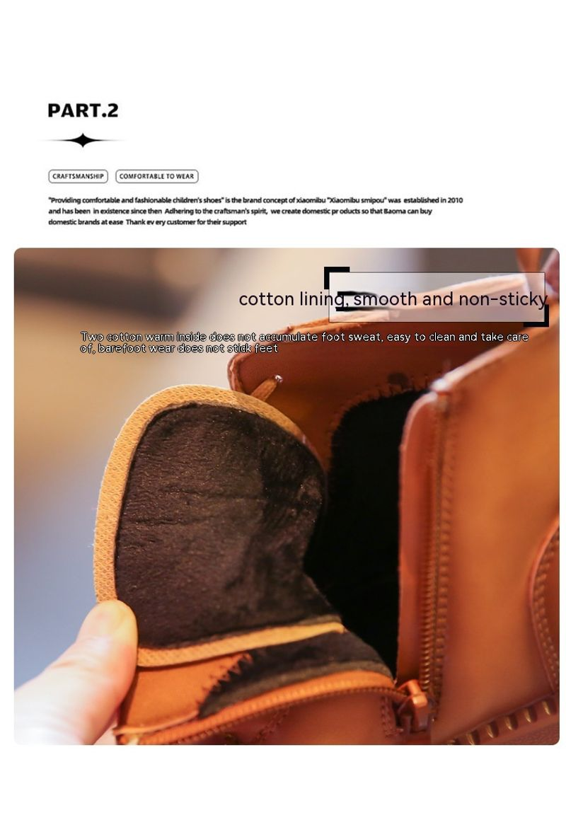 Britiske, allsidige Martin-støvler for barn høst vinter 2023, nye, plysj-korte støvler for gutter og jenter._voghion.com