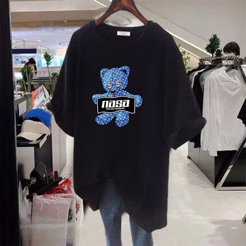 Damenbekleidung T-Shirt Damenbekleidung Sommer neues Designgefühl, um das Fleisch zu bedecken und Sie dünn aussehen zu lassen Nischenoberteile Dicke Leute bedecken das Fleisch_voghion.com