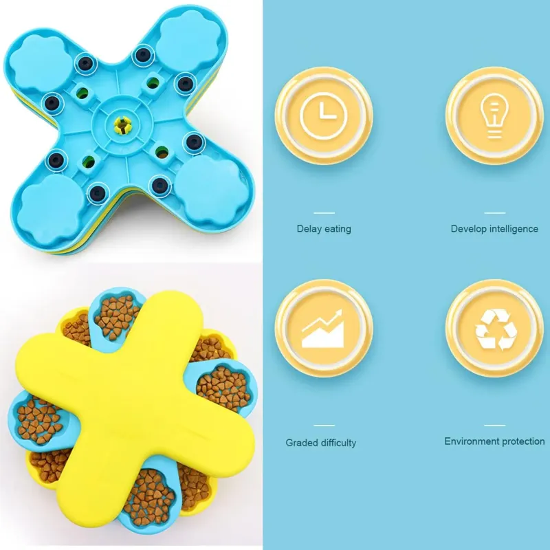 Gamelle lente pour chien, jouets éducatifs pour stimuler le cerveau et l'esprit, jouets interactifs pour l'entraînement du QI_voghion.com