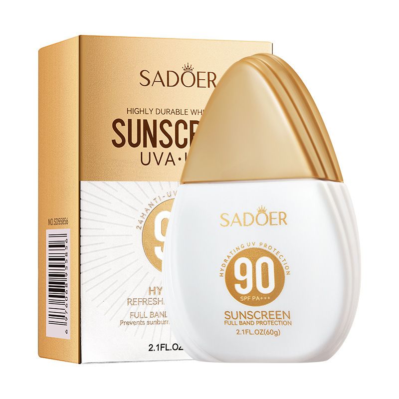 La crema protectora solar hidratante transparente SADOER es refrescante, no grasa y resistente a los rayos UV._voghion.com