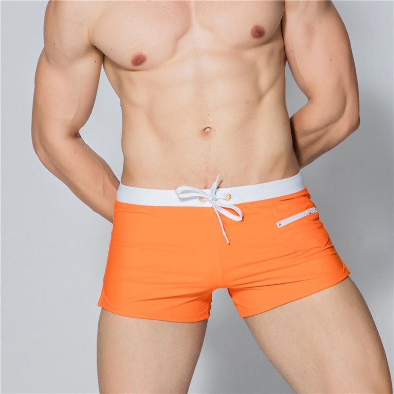 Calção de banho masculino de secagem rápida com bolsos frontais - Proteção solar FPS 50+ para praia e piscina (calção de banho com 12,7 cm de comprimento interno, preto/azul/azul-marinho)_voghion.com