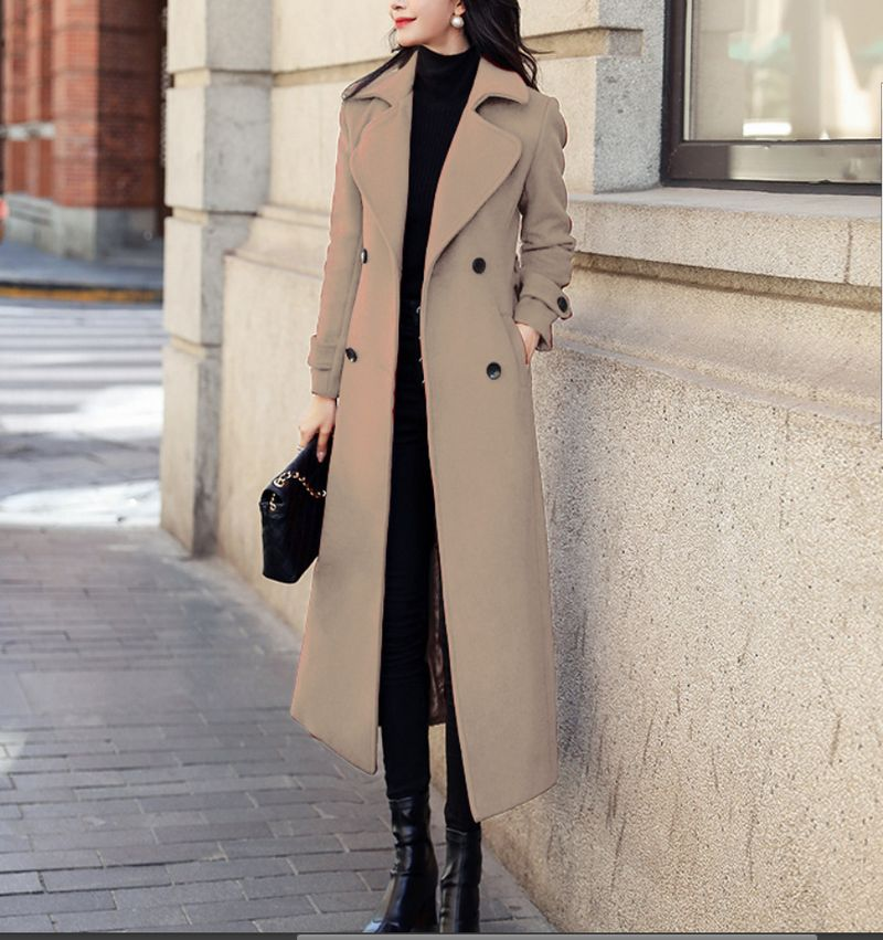 Women's Thick Woolen And Long Quality Coat_voghion.com