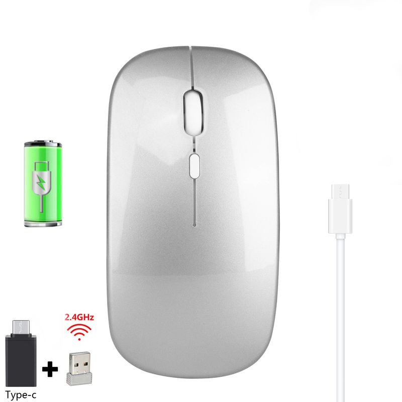 2.4G oplaadbare draadloze muis, stille MUIS met TYPE-C-interface, laptop-desktop-kantoormuis_voghion.com