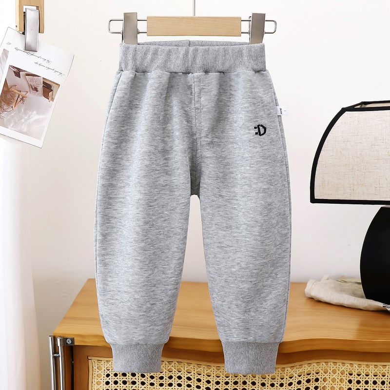 Mother & Kids Outer Wear Pants Unisex Kids' Cotton Casual Pants - Soft & Comfortable Elastic Waist Trousers For Boys & Girls (80-120cm, 5 Colors)_voghion.com