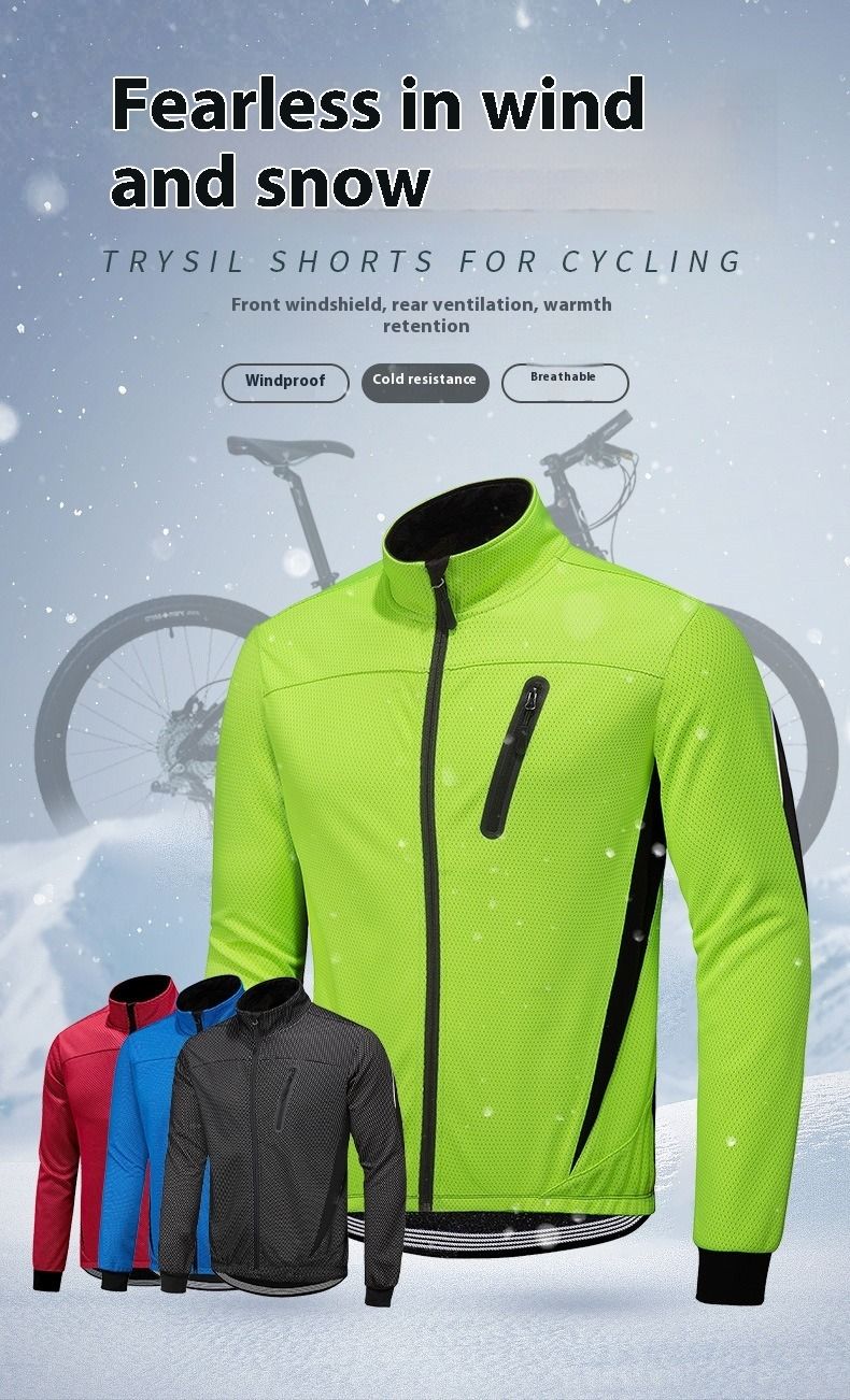 Men's Quick-Dry Cycling Jacket, Lightweight Reflective Bike Windbreaker For Outdoor Riding_voghion.com