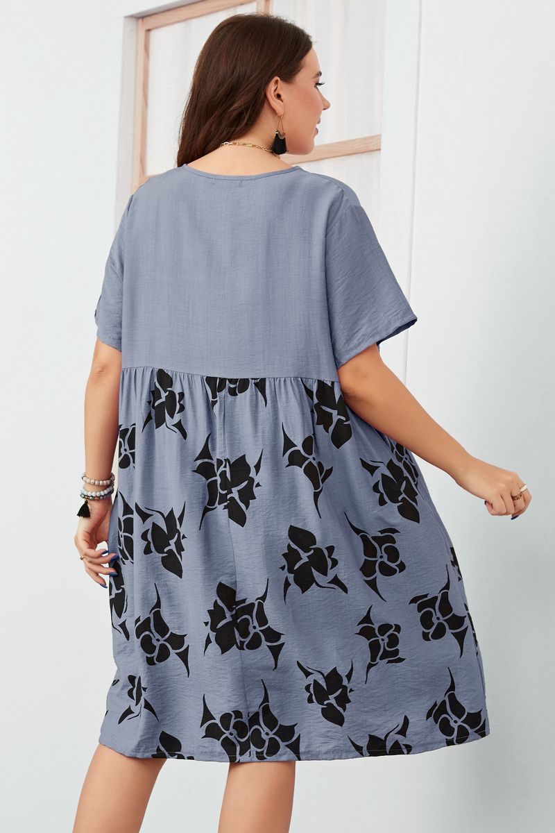 Women's temperament commuting loose plus-size dress women's clothing_voghion.com