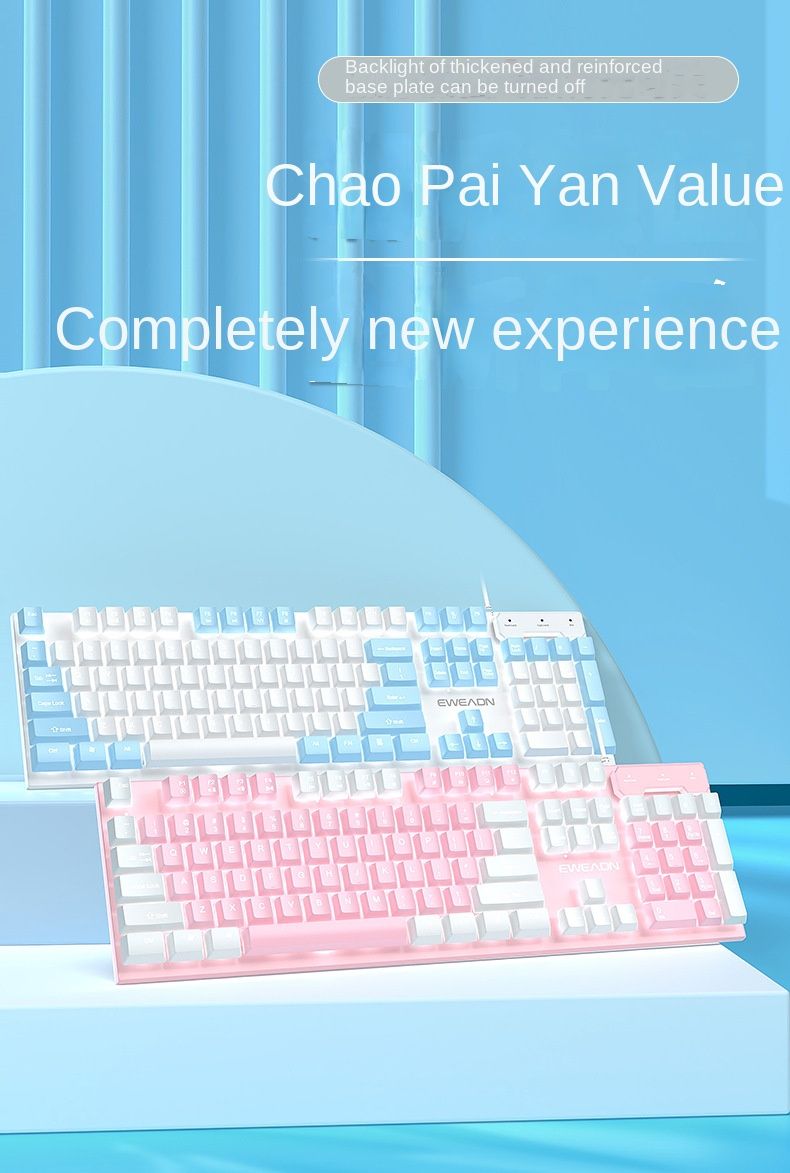 Episka spēļu un biroja pieredze: INPHIC GX320 ergonomiskā aizmugurgaismojuma vadu tastatūra ar 19 taustiņu pretspoguļošanas un multivides vadīklām_voghion.com