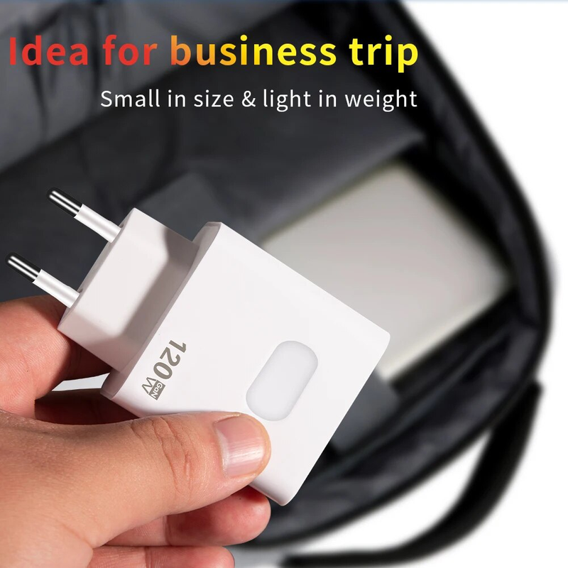120W GaN USB-oplader, snellader 3.0, type C-kabel, mobiele telefoonoplader, adapter voor Xiaomi, Samsung iPhone-oplader_voghion.com