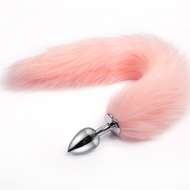 Analni čep Fox Tail Erotični dodatki Dildo Plišaste Jeklene Rit Kovinske Igre za Odrasle Sužnje Seks Igrače za Ženske Pare Sexo_voghion.com