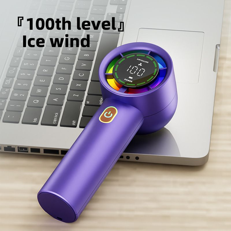 2025 New High-Speed Cooling Handheld USB Rechargeable Brushless Mini Portable Fan_voghion.com