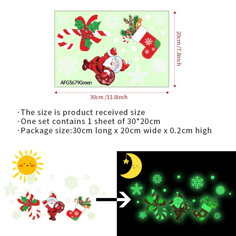 Night light switch AFG3678 Christmas tree socks glowing green bedroom living room wall sticker_voghion.com