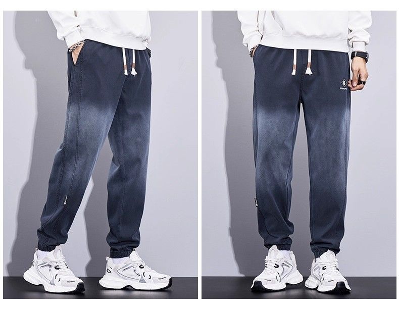 Pantalon de jogging décontracté pour homme avec doublure polaire, poignets élastiques, design multi-poches, mélange de coton confortable pour l'automne et l'hiver_voghion.com
