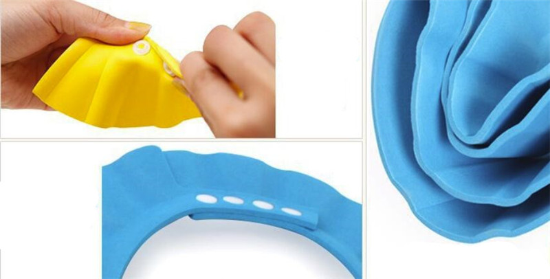 Gorro de baño seguro para ducha y champú, gorro suave para baño de bebé, protector para el cabello, gorro de ducha para niños_voghion.com