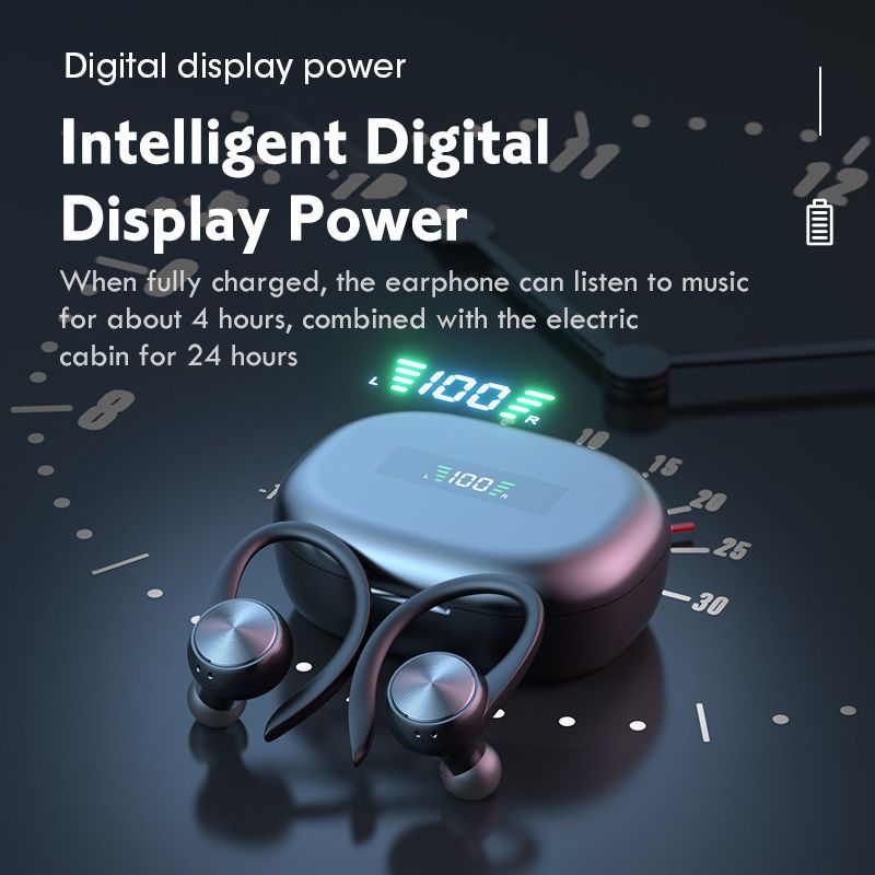 Kopfhörer fir Sport TWS Kopfhörer HiFi Stereo Musek Kabellos Ouerhaken Kopfhörer mat Mikrofon Gaming Headset_voghion.com