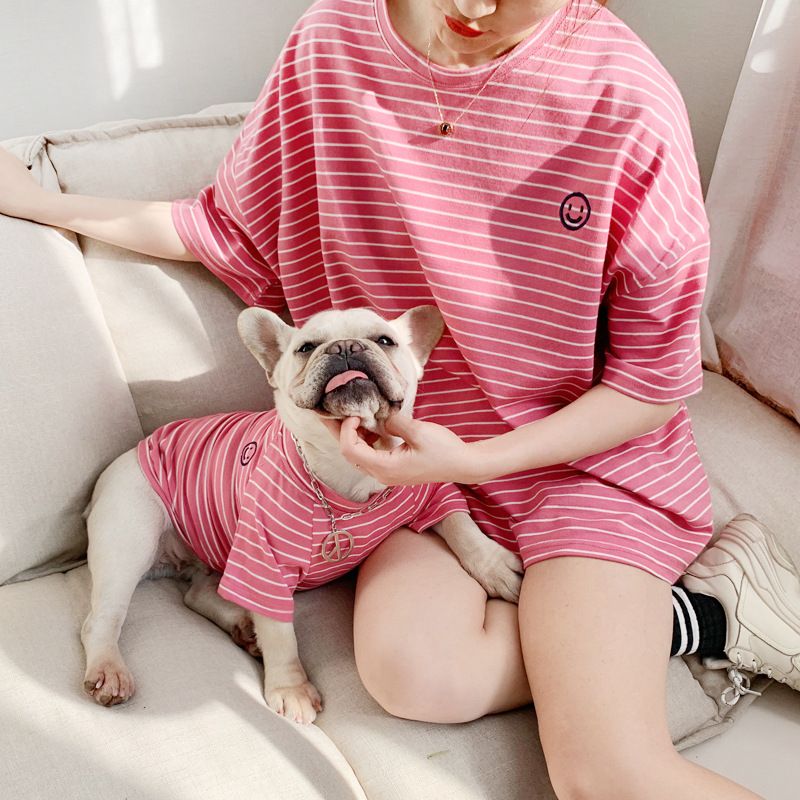 Maglietta a righe in cotone per cani PetMundo di PawParty Store_voghion.com