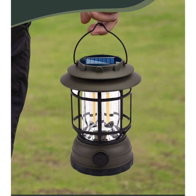 Solar Outdoor LED Notfall Tragbare Camping Zelt Lichter, Multifunktionale Wiederaufladbare_voghion.com