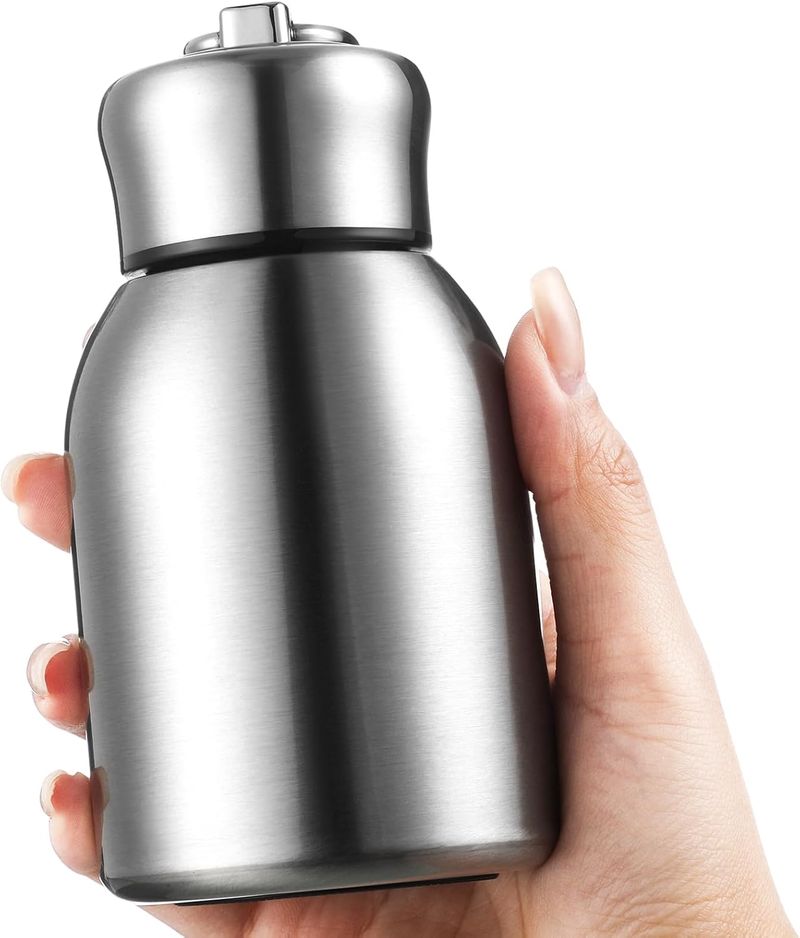 Mifoci Mini Thermos - 300ml Vacuum|Slim Insulated|Hot/Cold 12H_voghion.com