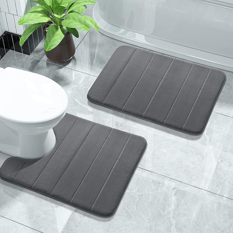 Set di tappetini da bagno trapuntati in pile di corallo - Tappetino antiscivolo per WC e tappeto per gradini_voghion.com