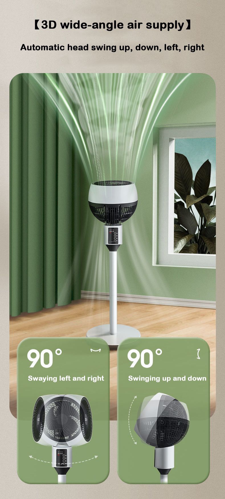 Ventilatore elettrico per circolazione dell'aria da 220 V, raffreddatore turbocompresso per uso domestico, ventilatori da tavolo/verticali, aria condizionata con telecomando_voghion.com